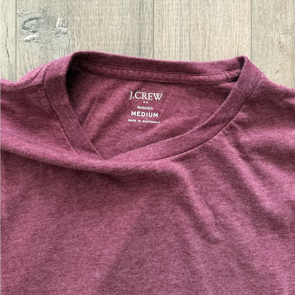 J. Crew Maroon Crew Neck Long Sleeve Shirt